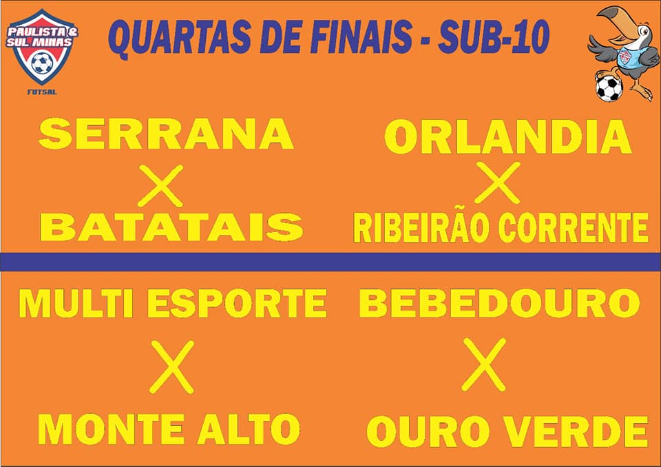 Batatais avança em três categorias no Campeonato Paulista & Sul Minas de Futsal para Garotos
