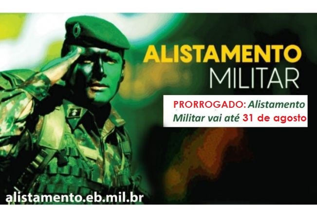 Prazo para alistamento militar está aberto até 31 de agosto