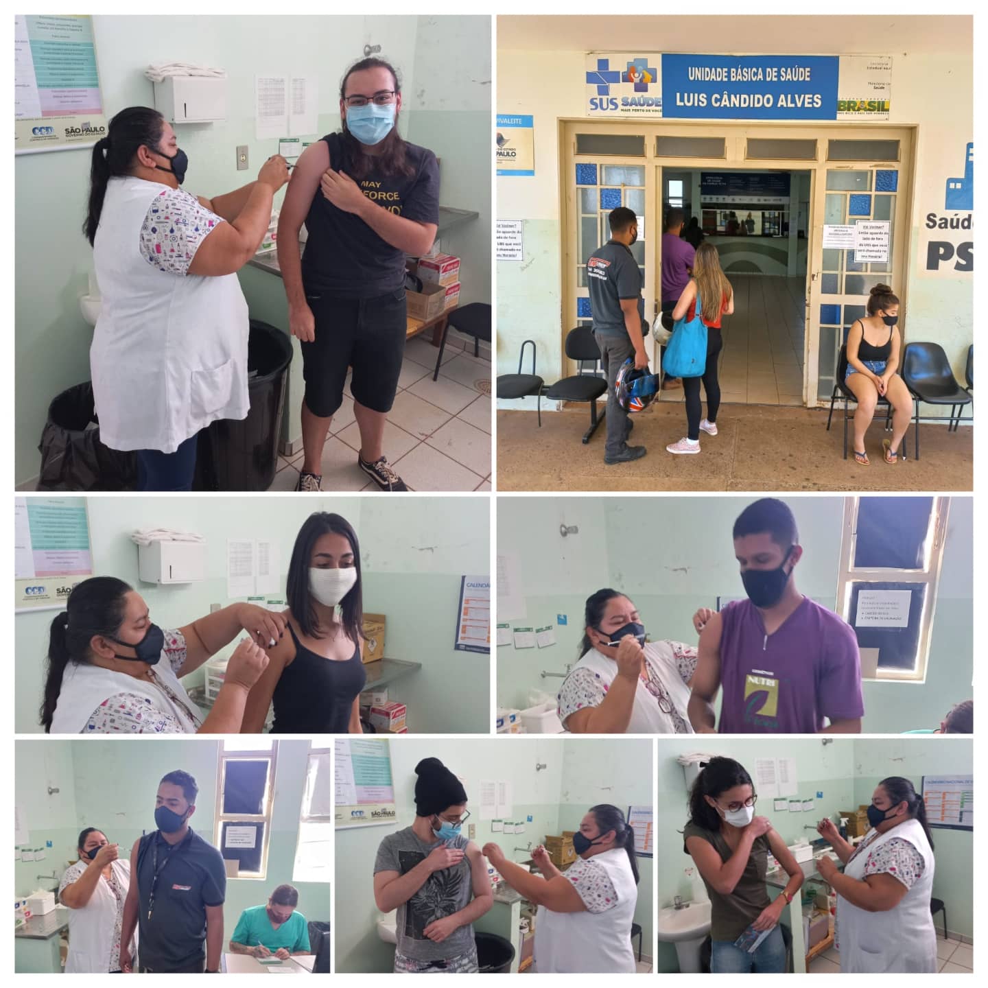 Movimentação do primeiro dia de vacinação contra a Covid-19 para pessoas de 18 a 24 anos.