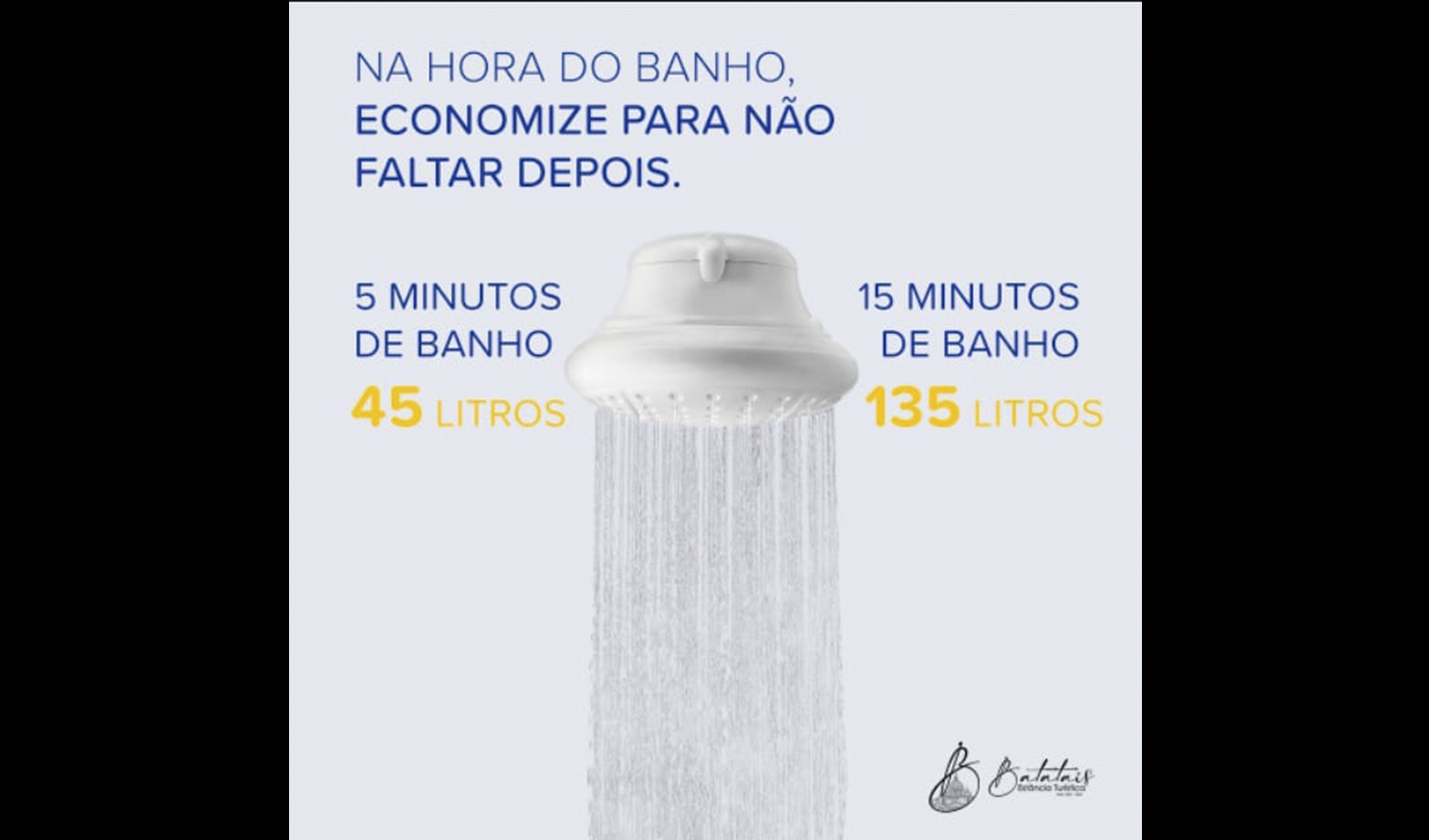 Campanha para o consumo consciente de água.