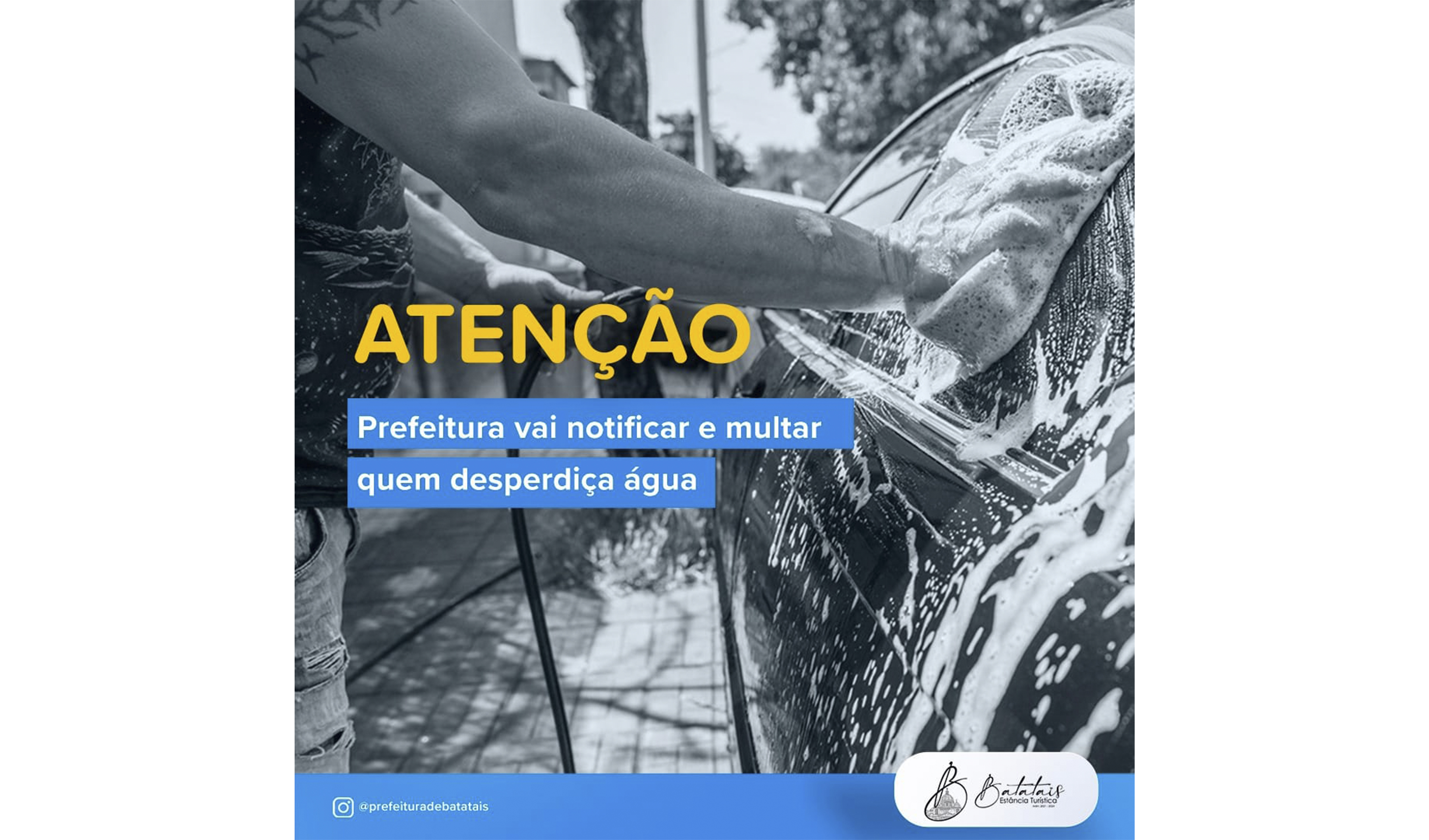 Prefeitura vai notificar e multar quem desperdiça água.