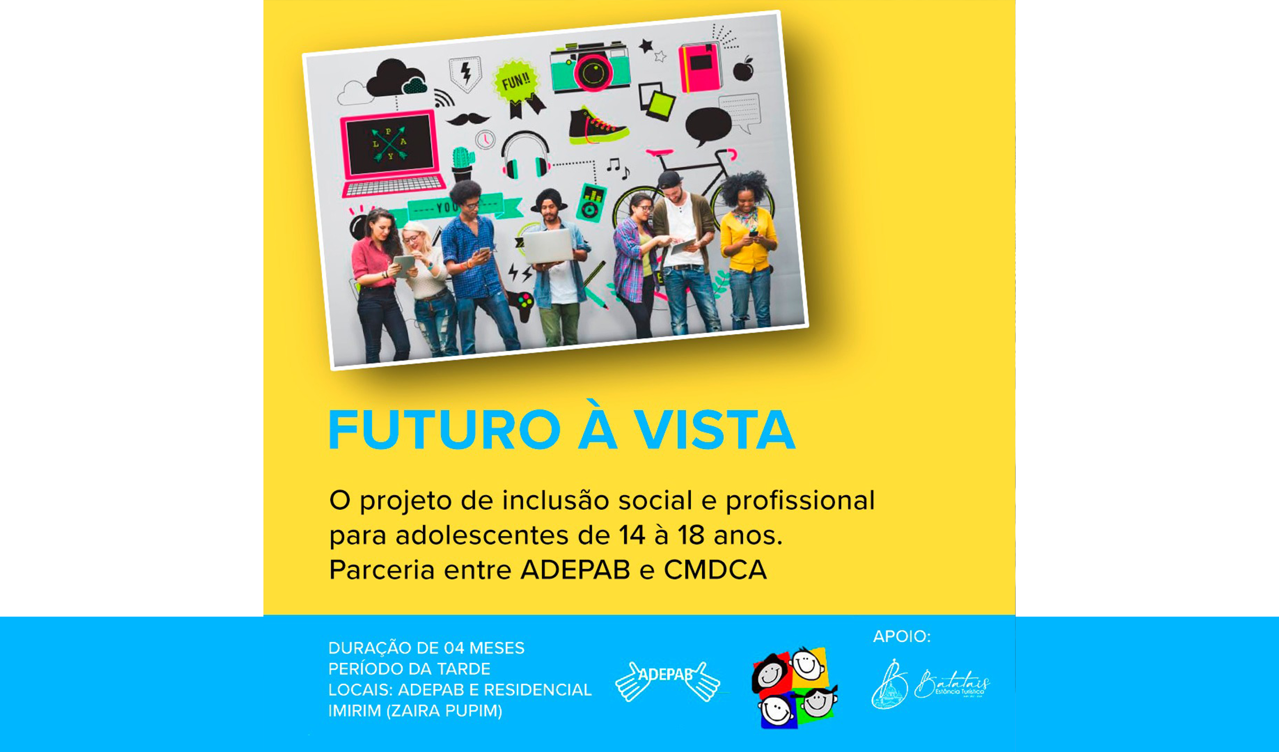 Abertas as inscrições para o Projeto ‘Futuro à vista’.