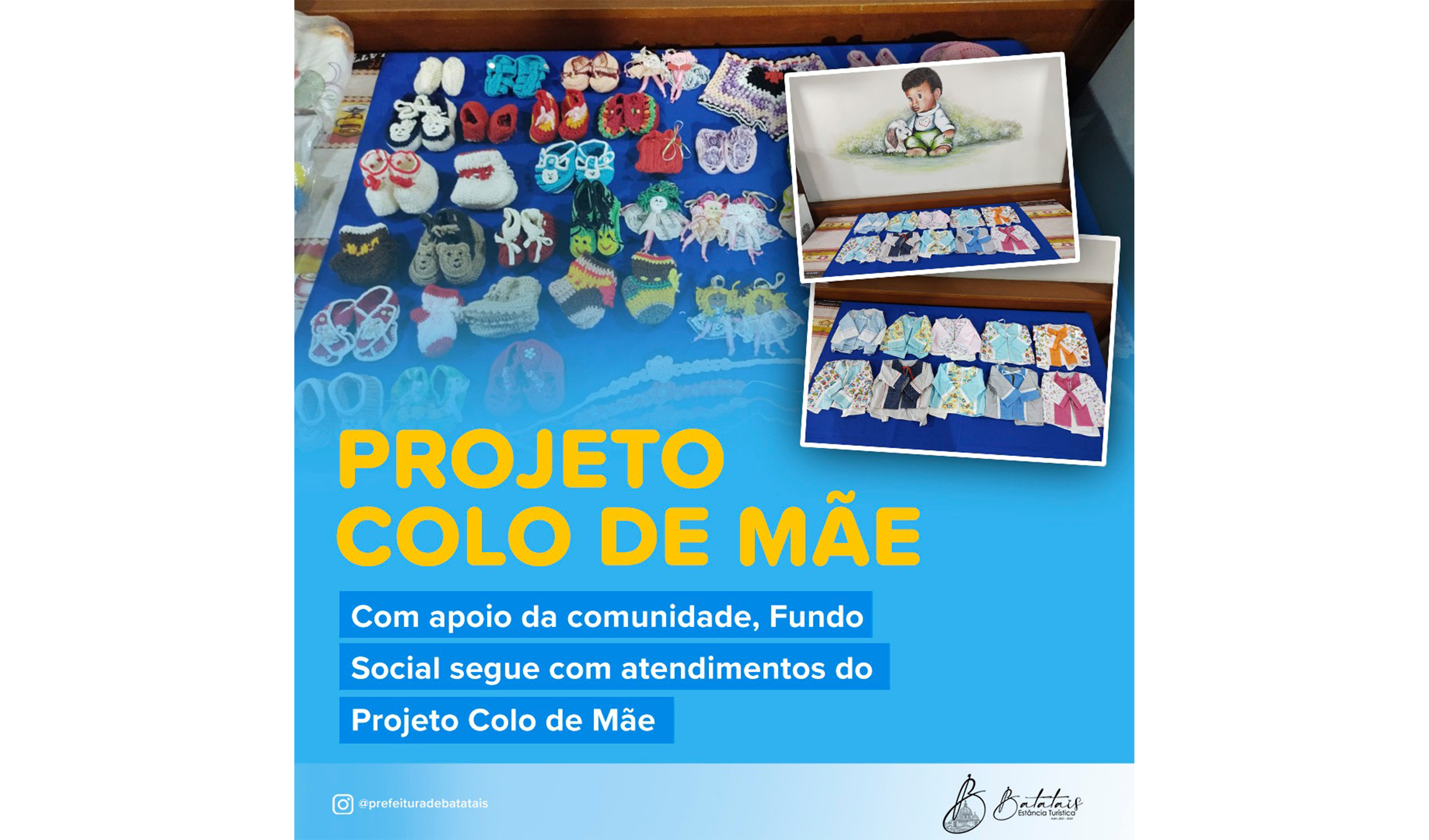 Com apoio da comunidade, Fundo Social segue com atendimentos do Projeto Colo de Mãe.