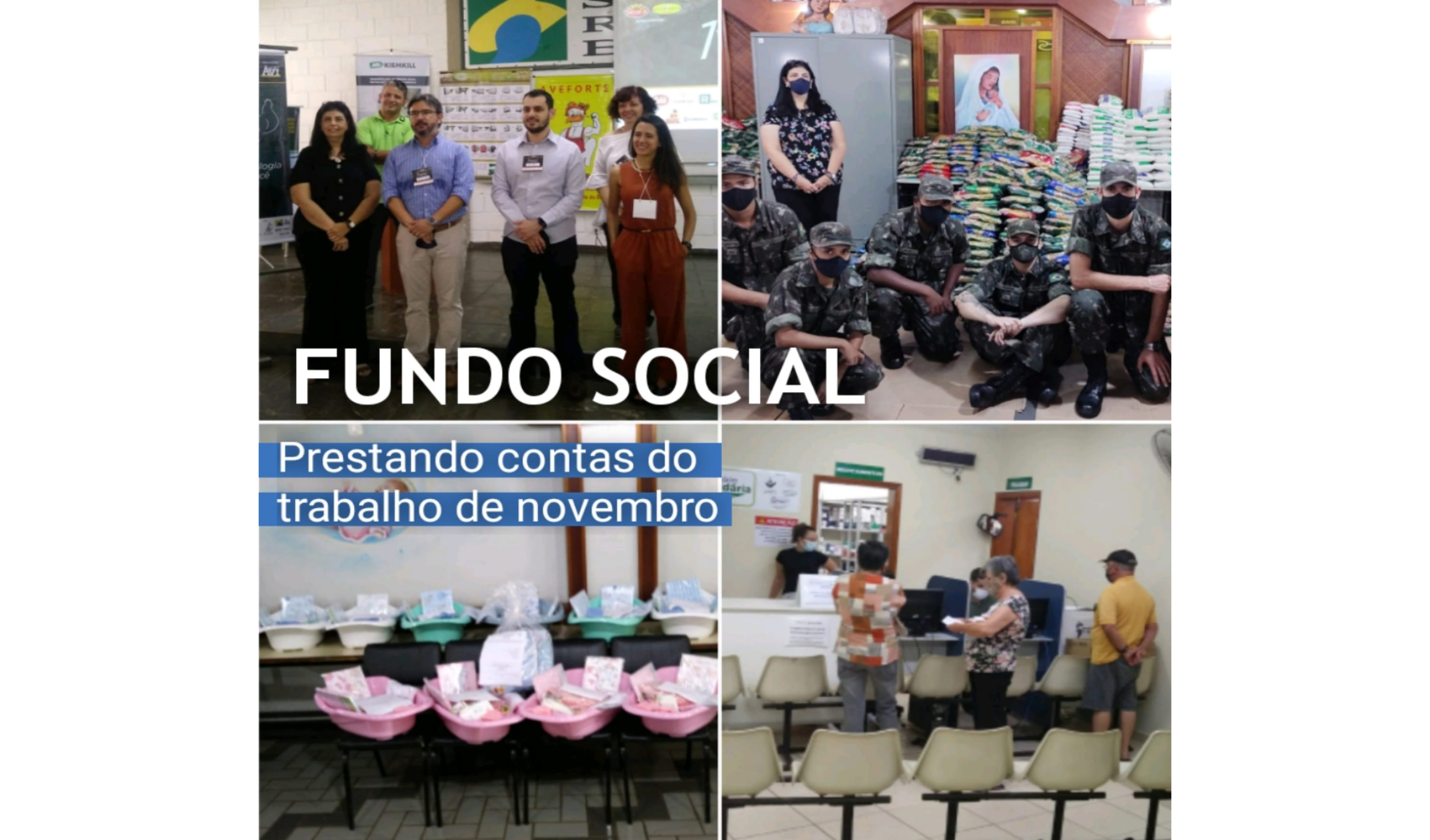Fundo Social informa os atendimentos à população no mês de novembro de 2021.