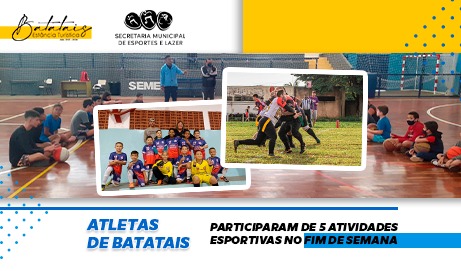 Atletas de Batatais participaram de 5 atividades esportivas no fim de semana.