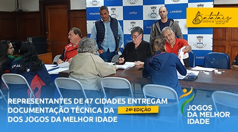 Representantes de 47 cidades entregam documentação técnica da 24ª edição dos Jogos da Melhor Idade.