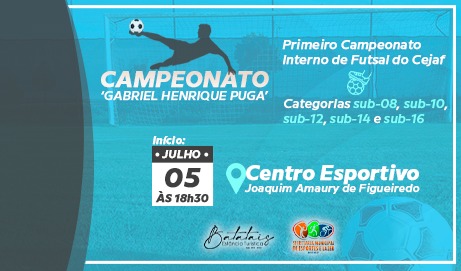 Batatais terá 1ª edição do Campeonato ‘Gabriel Henrique Puga’ de Futsal.
