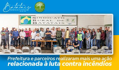 Prefeitura e parceiros realizaram ação relacionada à luta contra incêndios.