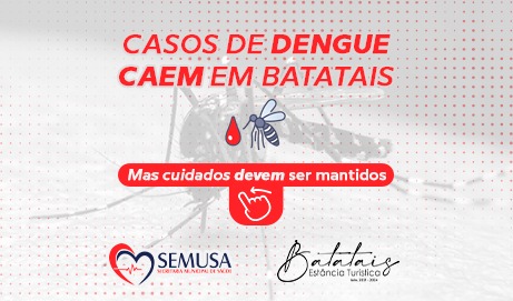 Batatais registra redução de 43% nos casos de dengue, mas cuidados devem ser mantidos.