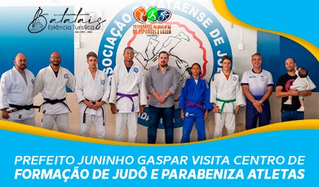 Prefeito Juninho Gaspar visita Centro de Formação de Judô e parabeniza atletas