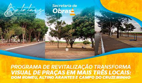 Programa de revitalização transforma visual de praças em mais três locais: Dom Romeu, Altino Arantes e em frente ao ‘Campo do Cruzeirinho’