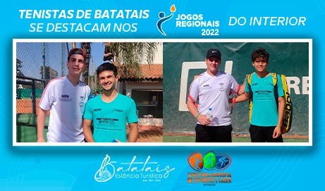 Tenistas de Batatais se destacam nos Jogos Regionais do Interior.