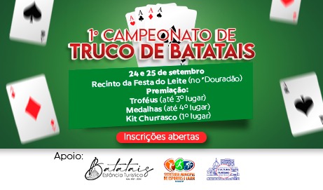 Inscrições abertas para Torneio de Truco online em duplas