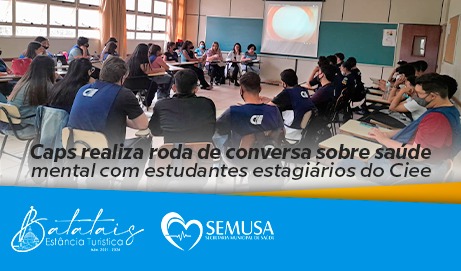 Caps realiza roda de conversa sobre saúde mental com estudantes estagiários do Ciee