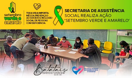 Secretaria de Assistência Social realiza ação ‘Setembro Verde e Amarelo’