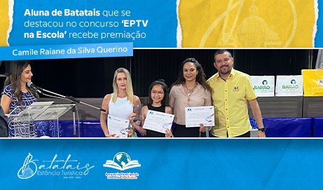 Aluna de Batatais que se destacou no concurso ‘EPTV na Escola’ recebe premiação
