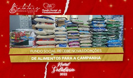 Fundo Social recebe novas doações de alimentos para a campanha Natal Solidário 2022