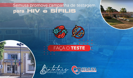 Secretaria de Saúde promove campanha de testagem para HIV e sífilis