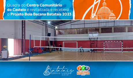 Prefeitura revitaliza quadra do Centro Comunitário do Castelo para projeto Bola Bacana Batatais 2023