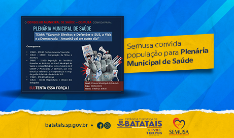 Semusa convida população para Plenária Municipal de Saúde