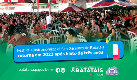 Festival Gastronômico di San Gennaro de Batatais retorna em 2023 após hiato de três anos