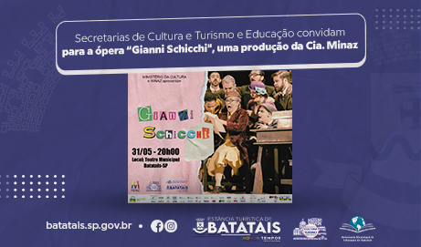 Secretarias de Cultura e Turismo e Educação convidam para a ópera ‘Gianni Schicchi’: uma produção da renomada Cia. Minaz