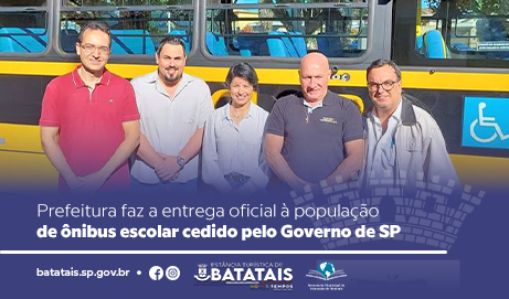 Prefeitura faz a entrega oficial à população de ônibus escolar cedido pelo Governo de SP