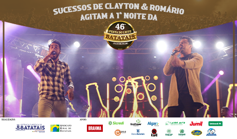 Clayton e Romário encantam público na abertura da 46ª Festa do Leite de Batatais