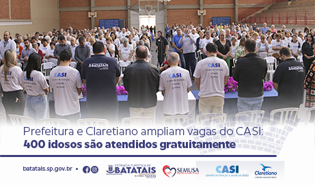 Prefeitura e Claretiano ampliam vagas do CASI: 400 idosos são atendidos gratuitamente