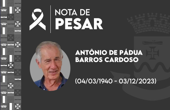 Nota de Pesar - Antônio de Pádua Barros Cardoso