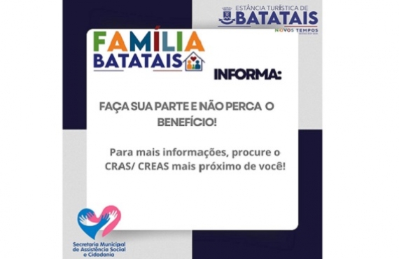 Comunicado do Programa Família Batatais