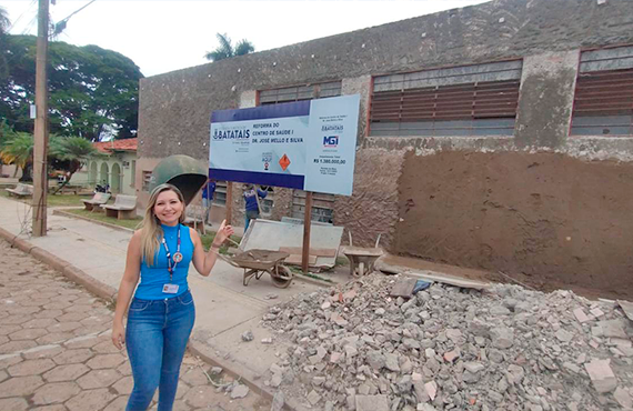 Secretária de Saúde vistoria progresso das obras no Centro de Saúde