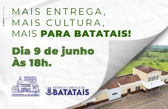 Mais cultura para Batatais: obras de reforma da Estação Cultura serão entregues neste domingo