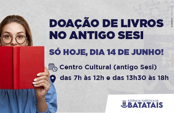 Doação de livros no antigo Sesi
