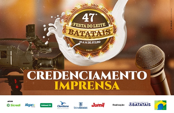 Prefeitura abre período de credenciamento de imprensa para a Festa do Leite 2024