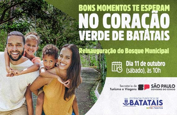 Bosque Municipal de Batatais será entregue revitalizado à população com programação especial no dia 11/10