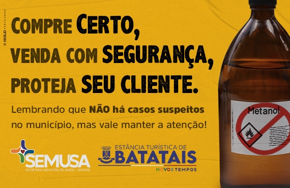 Secretaria de Saúde de Batatais intensifica ações para coibir venda de bebidas adulteradas com metanol
