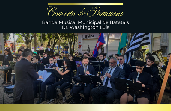 Banda Musical Municipal realiza neste sábado o tradicional Concerto de Primavera em Batatais