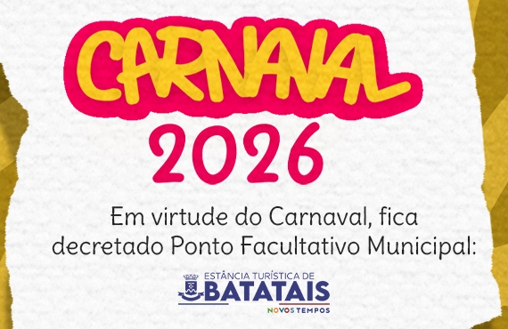 Prefeitura decreta ponto facultativo nas repartições públicas municipais durante o Carnaval