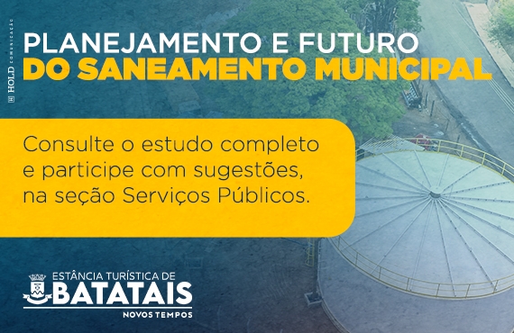Prefeitura disponibiliza Atualização do Plano de Saneamento Básico e Diagnóstico Final do Estudo sobre a Concessão do Sistema de Abastecimento de Água e Esgoto para consulta pública