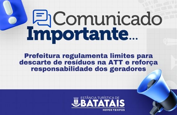 Prefeitura regulamenta limites para descarte de resíduos na ATT e reforça responsabilidade dos geradores