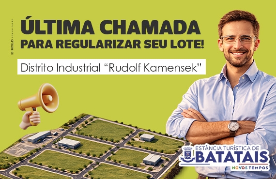 Prefeitura alerta empresas sobre prazo para regularização de lotes no Distrito Industrial ‘Rudolf Kamensek’