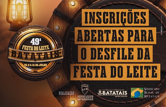 Inscrições para o Desfile da 49ª Festa do Leite começam nesta sexta-feira (15)