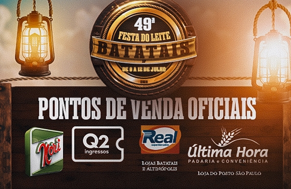 Saiba onde e como adquirir ingressos para a 49ª Festa do Leite de Batatais