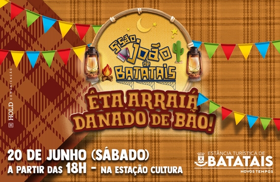 Arraiá de São João terá shows, quadrilhas, comidas típicas e muita diversão em frenta à Estação Cultura