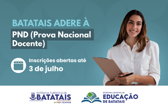 Prefeitura de Batatais adere à Prova Nacional Docente e utilizará nota em futuras seleções